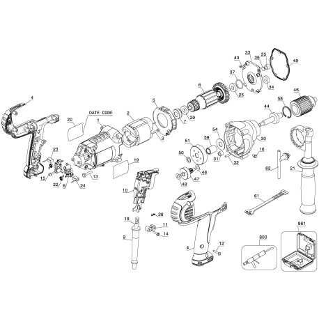 DWD216G Tipo 1 1/2 Drill