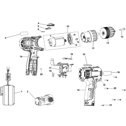 STDC012 Type 1 12v Li-ion Drill, 2 Batt, 1 Unid.