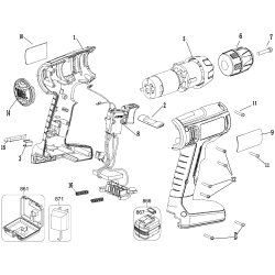 CDC120ASB Tipo 1 12v Compact Drill 1 Unid.