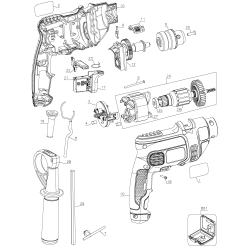 TM700K Type 1 1/2 In 700w Vvr Hammer Dr 2 Unid.