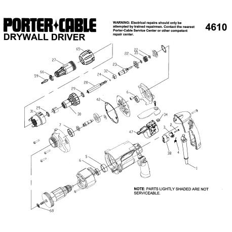 4610 Type 1 4000 Rpm Drywall Gun