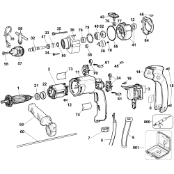 DW511B Tipo 1 1/2 Hammer Drill 1 Unid.