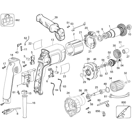 DW237B Tipo 1 1/2 Drill