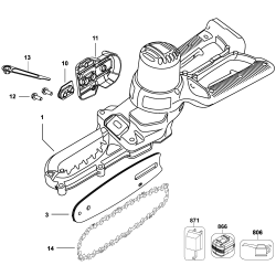 NLP1800B Type 1 Bare 18v Alligator Lopper 2 Unid.