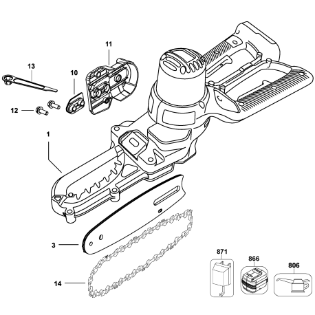 NLP1800B Type 1 Bare 18v Alligator Lopper