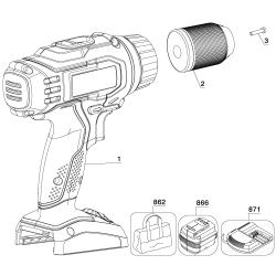 PCL180DK-2 Type 1 Pc 18v Lilon Drill Kit 2 Unid.