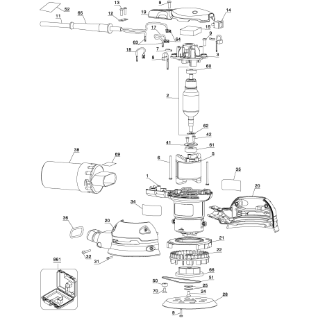 343VSK Tipo 1 5 Random Orbit Sander