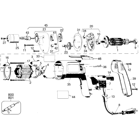 D104-04 Tipo 1 3/8 Vsr Keyless Drill