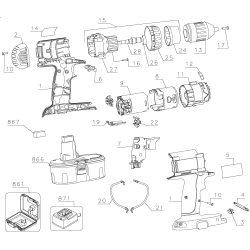 DW983K-2 Tipo 1 14.4v Adj Cltch Drill/dri 1 Unid.