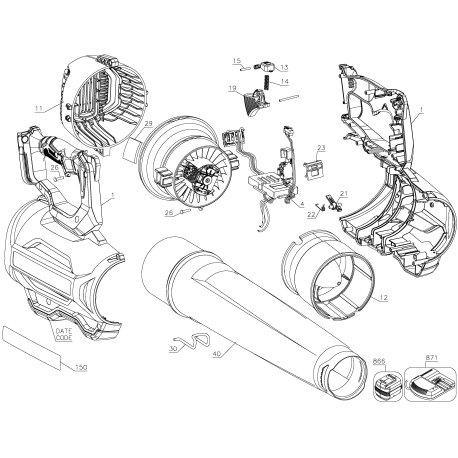 CMCBL720M1 Type 1 20v Max Axial Blower