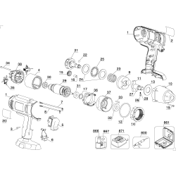 DW059K2H Type 1 18v Impact Wrench 1 Unid.