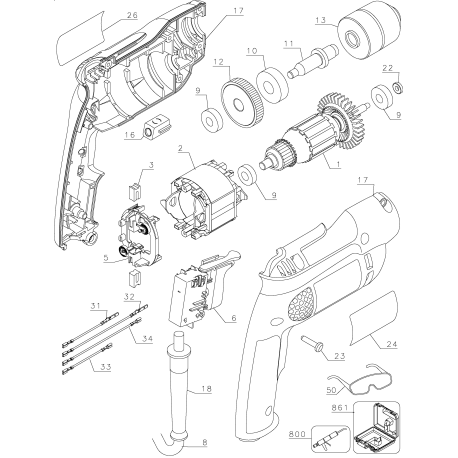 D21008K G Tipo 1 3/8 Drill