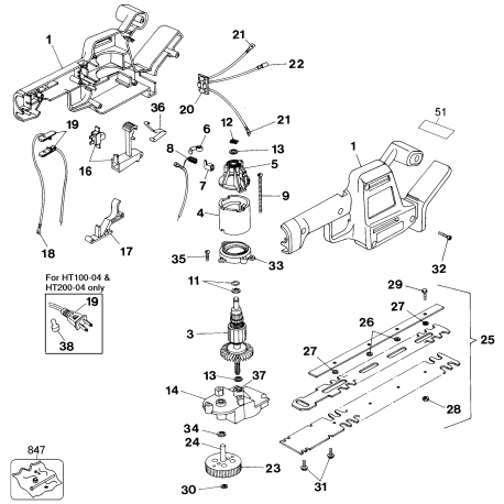 HT100-04 Tipo 1 Trimmer, Hedge - Canada