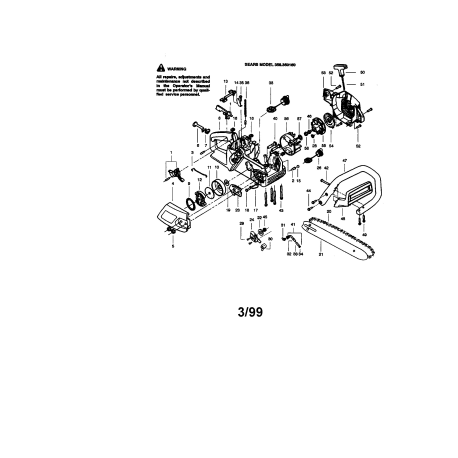 358.350160 Type 0 Gasoline Chain Saw