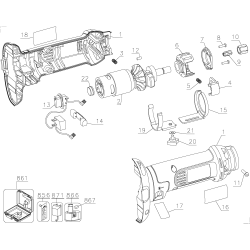 DC550K Type 1 18v Cut-out Tool 1 Unid.