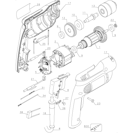 D21008L Type 1 115v Vsr Single Speed Dri