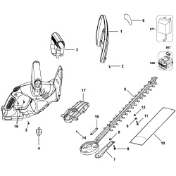 LHT120 Tipo 1 20v Hedge Trimmer 2 Unid.