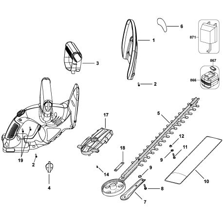 LHT120 Tipo 1 20v Hedge Trimmer