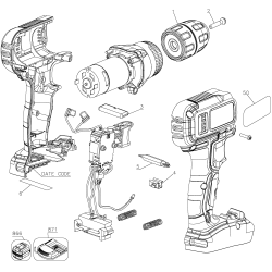 BCD70250PK Tipo 1 20v Li Ion Drill Driver K 1 Unid.