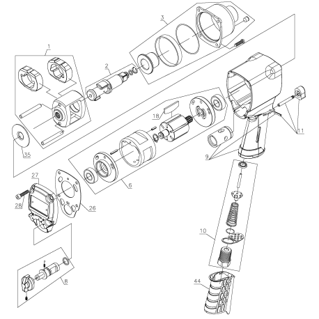 BTMT72391 Tipo 0 Bos 1/2in Imp Wrench