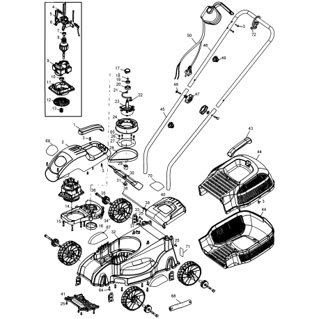 GR1000 Type 1 1000w Lawn Mower