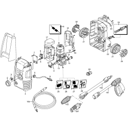 PW1300SW Type 1 1300w Pressure Washer 1 Unid.