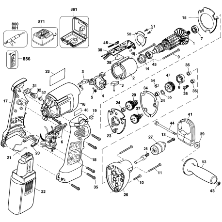 DW948K Tipo 1 13.2v Drill