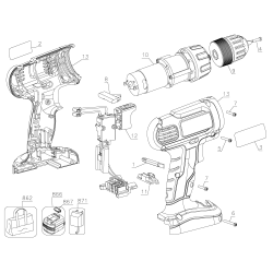 GC181K Tipo 2 18.0v Epp Drill-1 Battery 1 Unid.