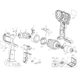 DCD770KL Tipo 1 18v Hammer Drill 1 Unid.