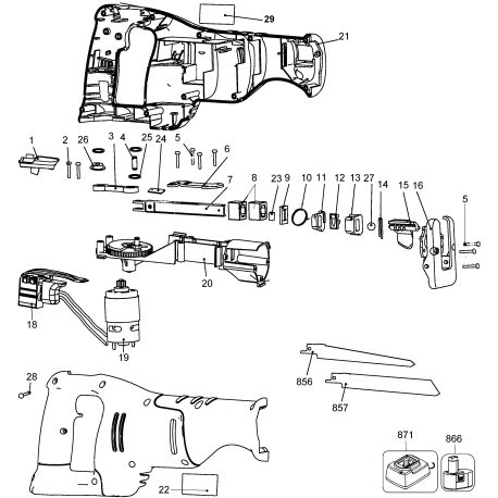 23121 Type 1 14.4v Recip.saw