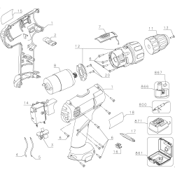 DW907K-2 Type 1 12v 3/8 Drill/driver 2 Unid.