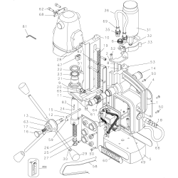 DW151 Type 1 1/2 Magnetic Drill Press 1 Unid.