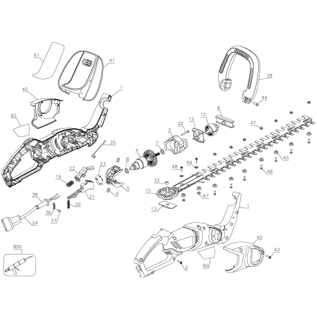 HH2450 Tipo 1 24 Hedge Trimmer