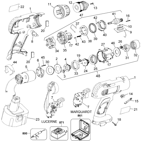 DW953K-2 Tipo 1 12v Drill/drvr.kit