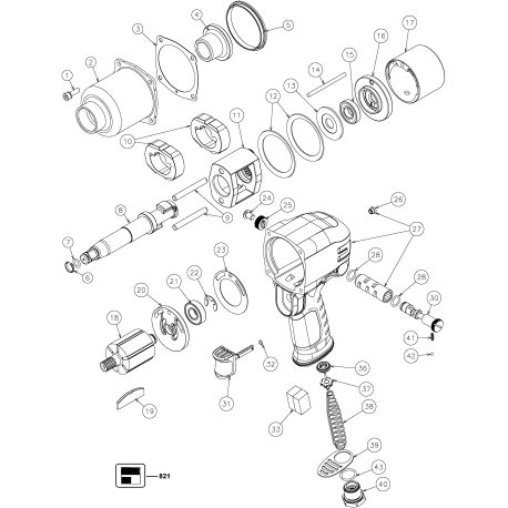 MPF972501 Tipo 1 1/2in Aluminum Impact 2in