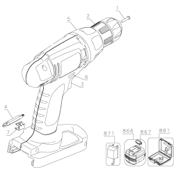 PS121K Type 1 12v Drill 1 Unid.