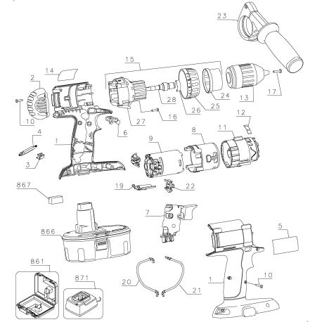 DC987KC Tipo 1 18v Drill/driver