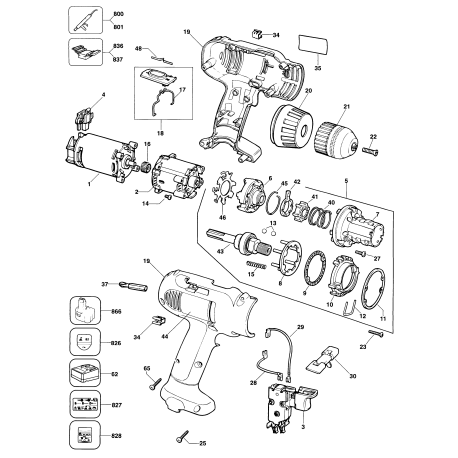 DW914K2 Type 1 14.4v Perc Drill Kit