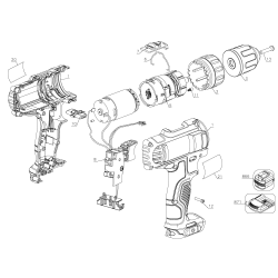 DCD700C2 Tipo 4 12v Compact Drill Driver 1 Unid.