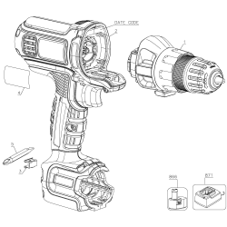 16496 Tipo 1 20v Lithium Drill/driver 1 Unid.