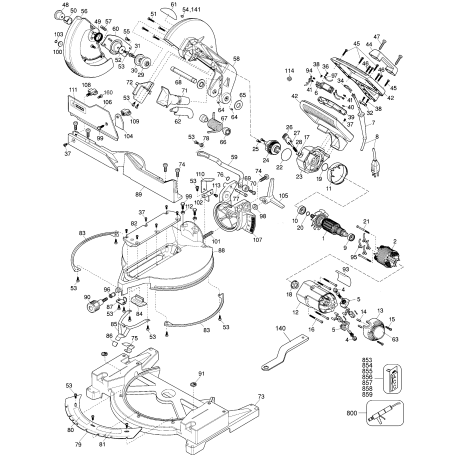 DW705-35 Tipo 1 12 Cmpd.mitersaw-lat.amer