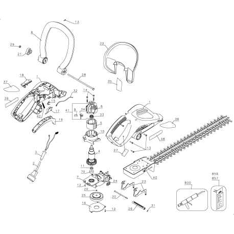 HTD22SW Tipo 1 22in Hedge Trimmer W/att