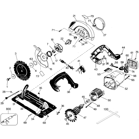 7308-01 Type 6 71/4 Cir Saw 220 V