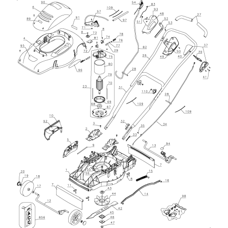 MM675 Tipo 1 18 Elect.mower