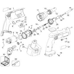 GSA64KA Tipo 1 12v Drywall Scrugun-switz 1 Unid.