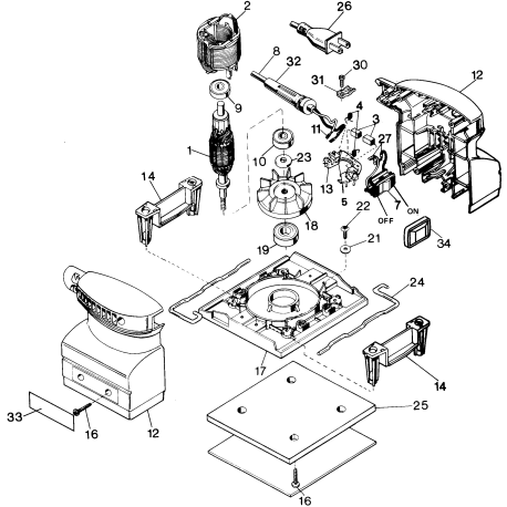 24442 Type 1 Palm Sander