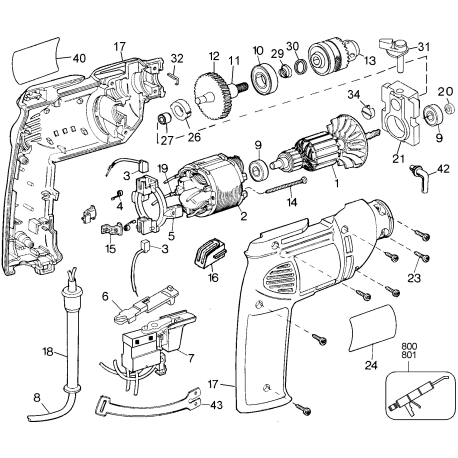 2242-36 Tipo 1 10mm Hammer Drill Lat Amr