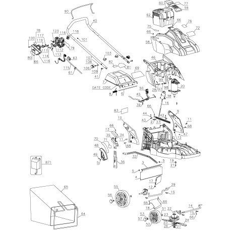 CM1936ZF2 Tipo 1 36v Mower