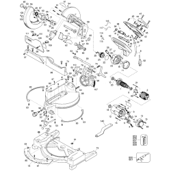 DW705-46 Tipo 1 305mm Comp Mitersaw Nz/au 1 Unid.