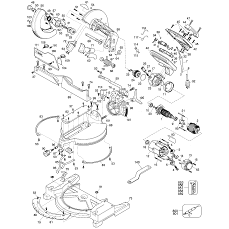 DW705-46 Tipo 1 305mm Comp Mitersaw Nz/au